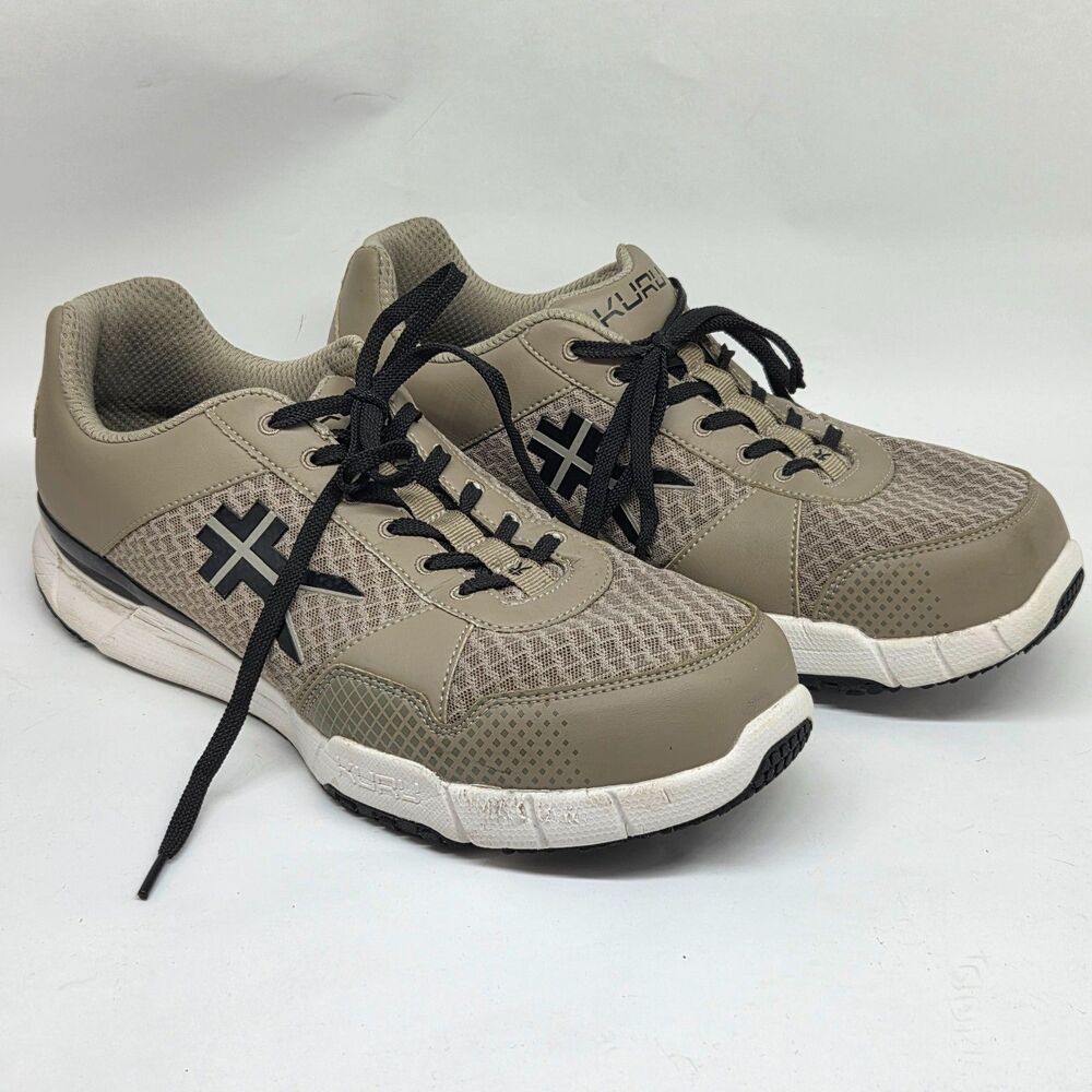 Kuru Mens Quantum Casual Medium Walking Support Comfort Shoes Beige Size 12